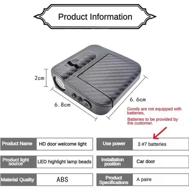 2Pcs Car Angel Wings Wireless Car Door Car Atmosphere Lighting Shadow Projector Lamp LED Decorative Light Cars Accessories