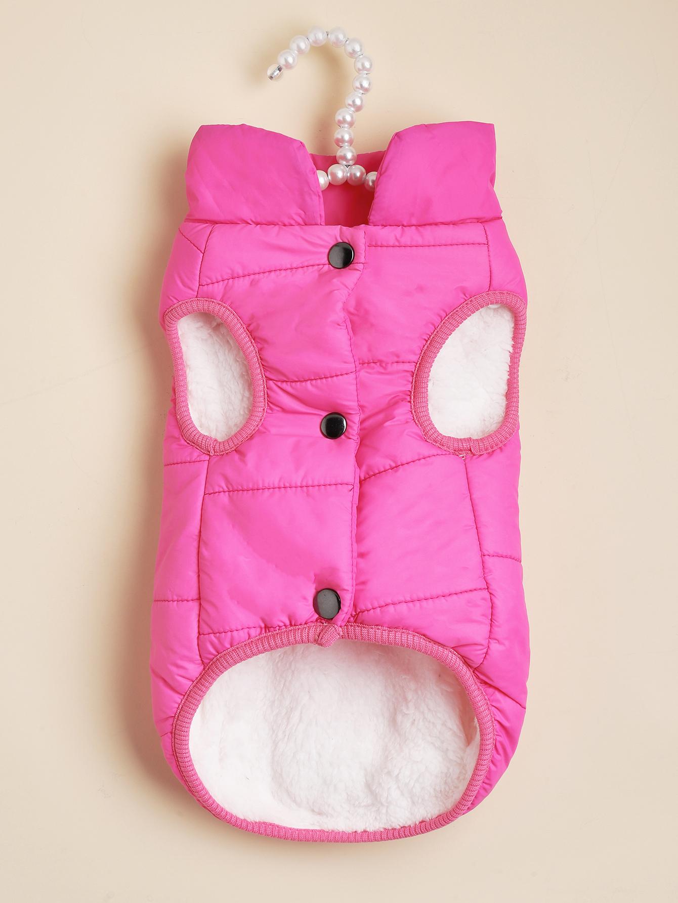 

Pet Clothes for Dog Cat Puppy Tank Top Fuzzy Coat Sweatshirt Dog Outfits for Autumn Winter Kitten Doggy XS（old） рожевий червоний колір