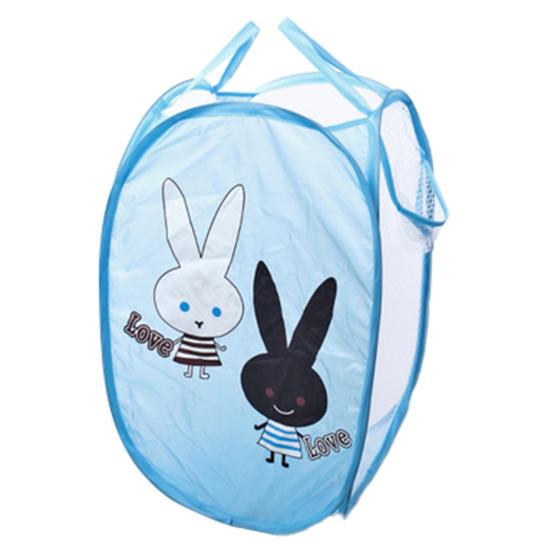 Foldable Laundry Basket Freestanding Reusable Cartoon Animal Design Clothes Storage Bag Household Supplies