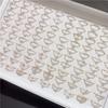 10Pcs Open simple zirconia ring, adjustable colorful zirconia ring, versatile finger ring, party accessory
