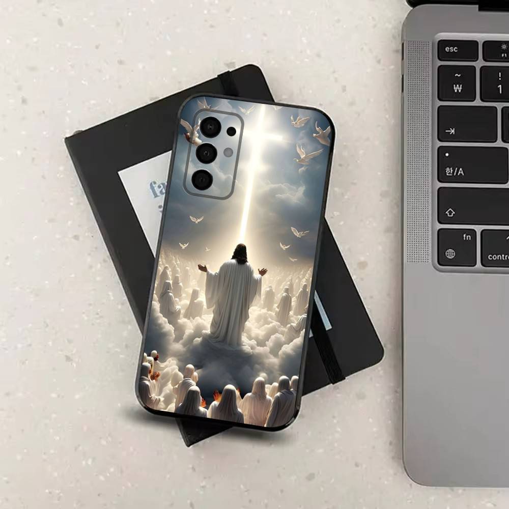 

Christian Faith Jesus Case For Samsung Galaxy A73,52,71,53,32,72,41,J7,22,Note,31,8,9,Soft Black Silicone Cover SamsungA72