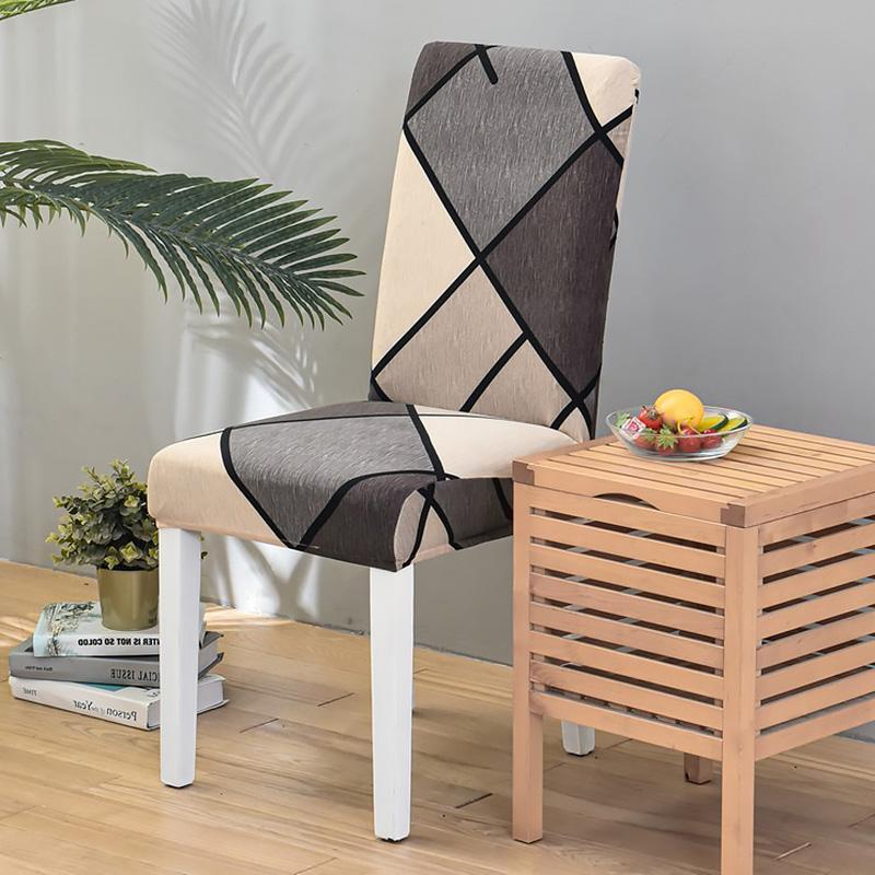 Dining Room Chair Covers Set, Stretch Printed Parsons Chair Slipcovers Spandex Removable Washable Kitchen Chair Protector Cover for Dining Room, Hotel
