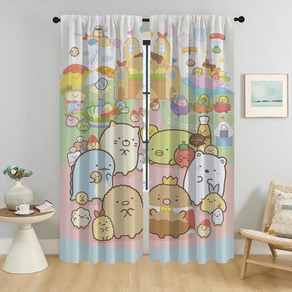 

Блэкаут шторы для комнаты 2 панели Sumikko Gurashi шторы для спальни, перегородки, шторы для домашнего интерьера, гостиной, кухни W50xH70cmx2pcs-CL