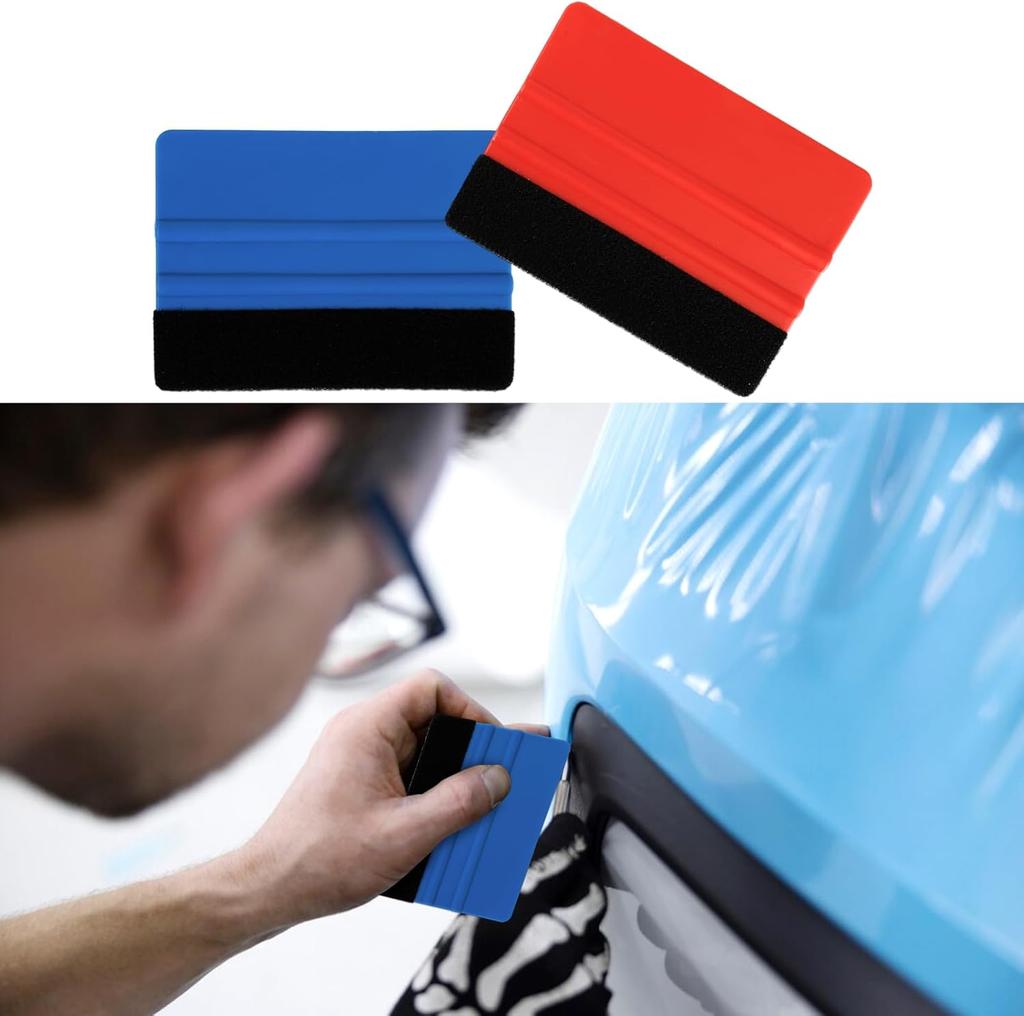 Felt Vinyl Squeegee Tool Plastic Vinyl Spatula Car Film Covering Tools for Car Wrap Decal DIY Crafting Window Tint Vinyl Scraper