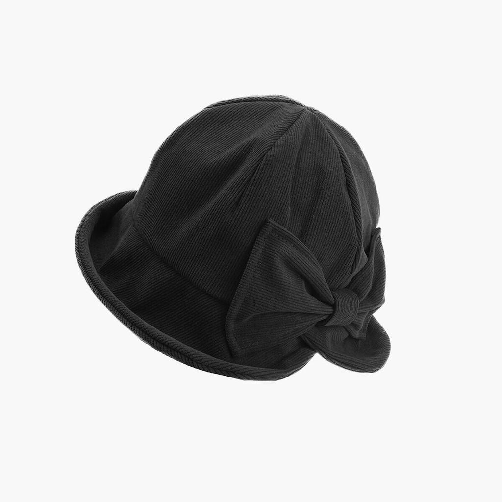 Fuzzy Cotton Corduroy Fisherman Hat With Wide Brim For Casual Women