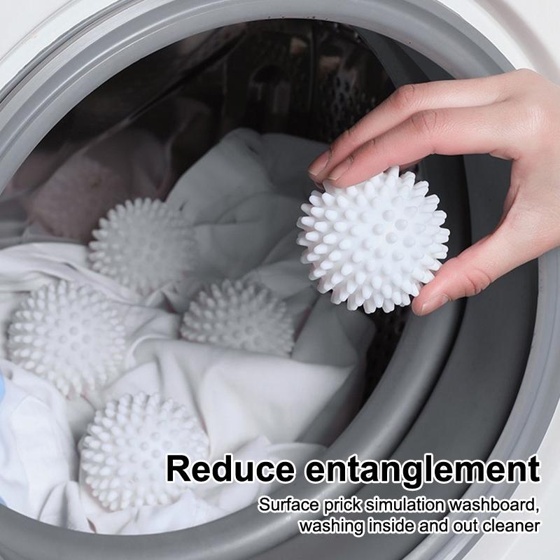 5Pcs Anti Winding Laundry Ball Circular Pure White Magic Cleaning Drum Washing Machine For Dirt Removal And Knotting