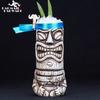 600ml Ceramic Tiki Mug Creative Porcelain Beer Wine Mug Cup Bar Tool