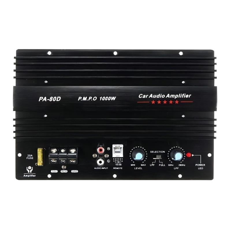 PA-80D 12V Universal 1000W Amplifier Board Mono Car Radio Power Amplifier Powerful Bass Subwoofers Amp Low Frequencies Dropship