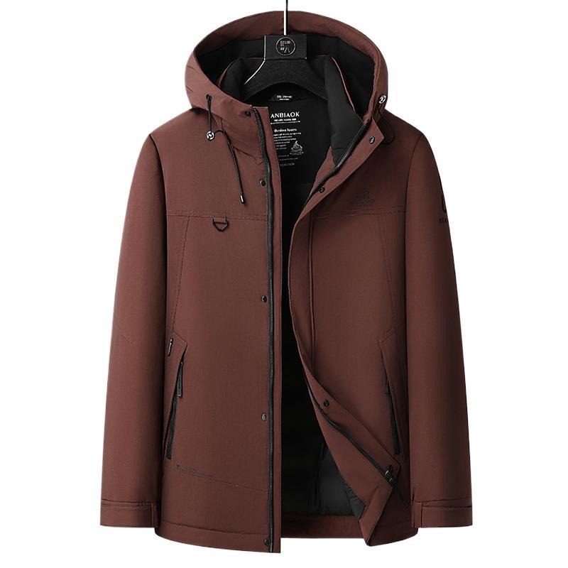 

Осень и зима Новая мужская куртка с капюшоном Plus Fat Plus Size Warm Jacket 2XL