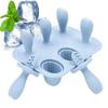 Silicone Ice Pop Molds Kids Ice Mold 6 Cavity Baby Ice Pop Mold Cake Pop Mold Reusable Easy Release Freezer Treats Tray