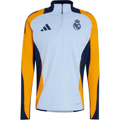 SS24 Real Madrid Série Color Block Pohodlný Módní Pulovr na Poloviční Zip s Dlouhým Rukávem Fotbalový Dres Pánské Topy Modrá IT5118