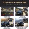 Three Recording High-definition Night Vision 3-channel Reversing Camera Integrated Car Driving Recorder