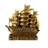Brass Smooth Sailing Dragon Returning with Treasure Yuanbao Boat Home Living Room Office Ornament Wholesale