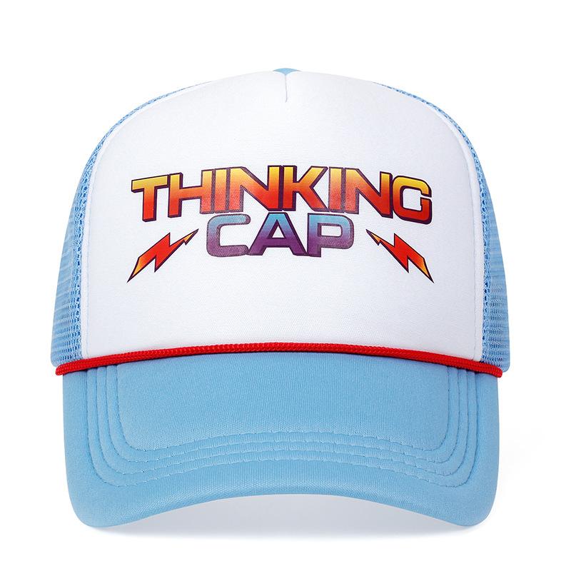 Sports Retro Stranger Hat Cosplay Dustin Baseball Cap Printed Mesh Thinking Hats Unisex Accessories Adjustable Prop Outdoor
