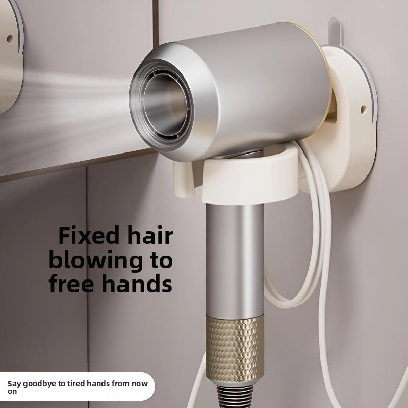 Haartrocknerhalter - Wandmontierter Haartrocknerständer für Badezimmer - Badezimmer-Hängegestell - Haartrockner-Röhren-Aufbewahrungsgestell