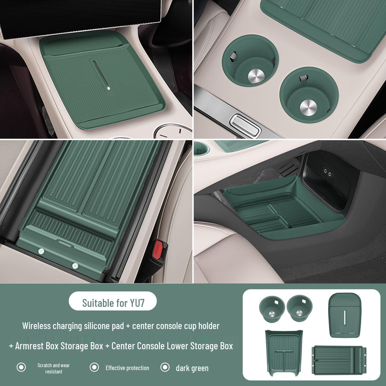 

Xiaomi YU7 Комплект з 5 предметів: Бездротова зарядка для центральної консолі та нековзкий тримач для напоїв YU7 New Car Essential