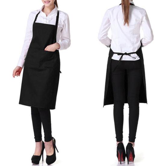 Șorț de protecție pentru casă restaurant rezistent la ulei de bucătărie de culoare solidă