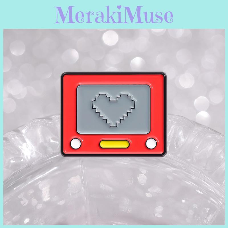 Decorative Geometric Red Heart Brooch With Fun Cartoon Design For Lovers Fashion