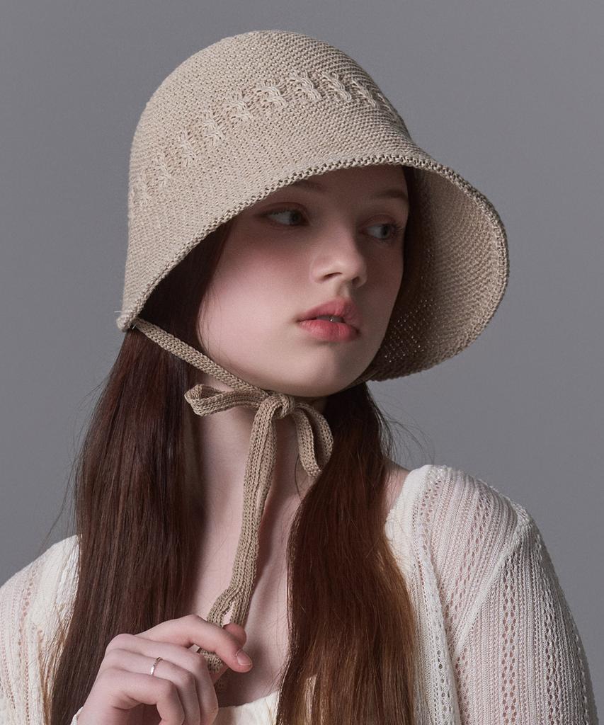 Hwaiteusaenjeu Summer Knit Bonnet Hat Boloren (4 Colors)