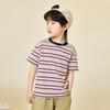 Boy's Color-Block Striped Short Sleeve T-Shirt