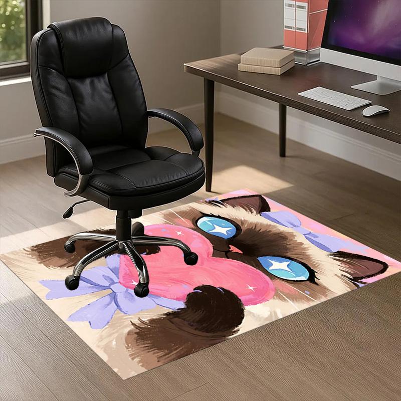 

Cat Heart Pattern Area Rug, Office Carpet Indoor Outdoor Entrance Doormat, Non-Slip Soft And Comfortable, Living Room, c122066 60cm by 90cm