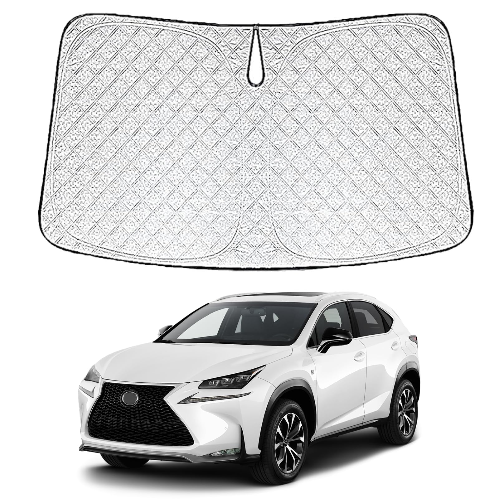 

solay Солнцезащитный экран для нового Lexus NX 2-го поколения на лобовое стекло для Lexus nx 20 Lexus new nx автомобильный конфиденциальность автомобиля компактное хранение [6-слойный материал] только,