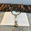 Antique  Magnifying Glass with Mother of Pearl Handle With Leather Belt