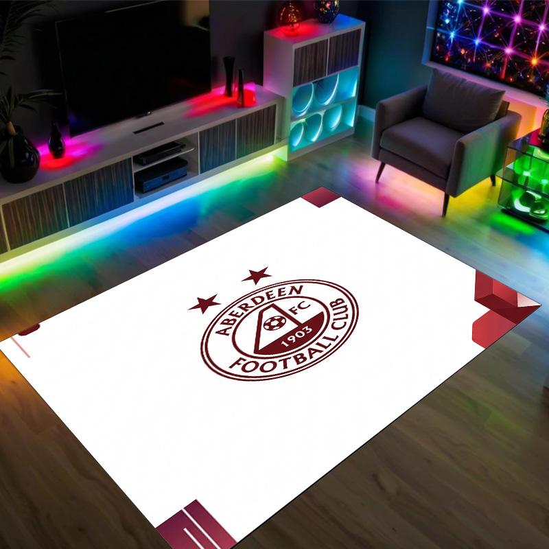 Aberdeen FC Design Crystal Velvet Carpet Cozy Non?Slip Printed Rug For Bedroom Living Room Entrance