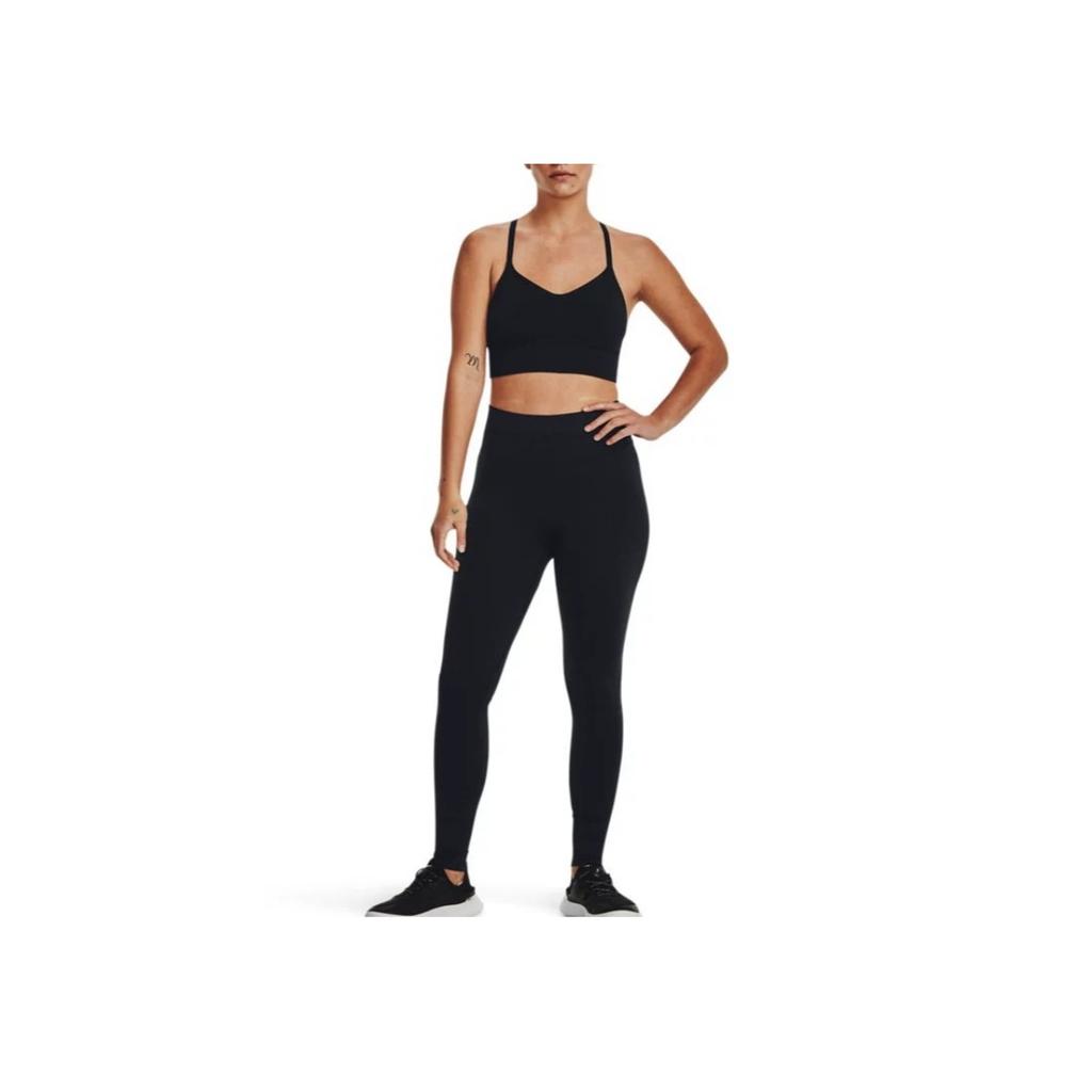 Under Armour Nahtlose Logo-Print Trainingsleggings Damen Leggings Schwarz 1381662-001
