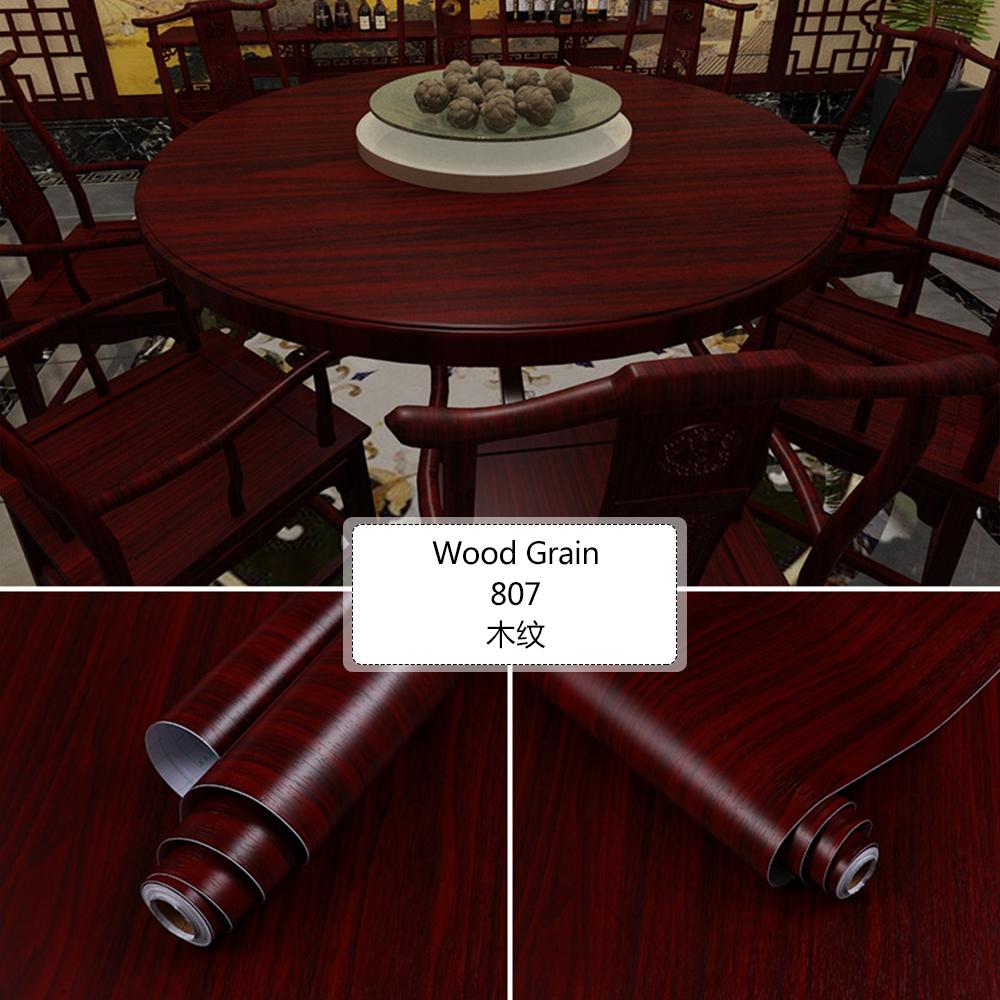 Thickened Wood Grain Self Adhesive Wallpaper Waterproof Wardrobe Tabletop Furniture Refurbished Adhesive Wallpapers 3D