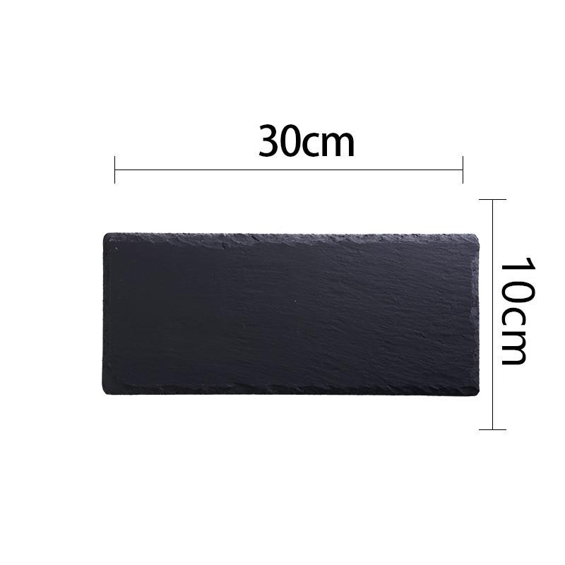 Neue schwarze Schiefer-Speiseplatte, kreative japanische Sushi-Steinplatte, Geschirrtablett, Western-Steak-Steinplatte, Steakplatte