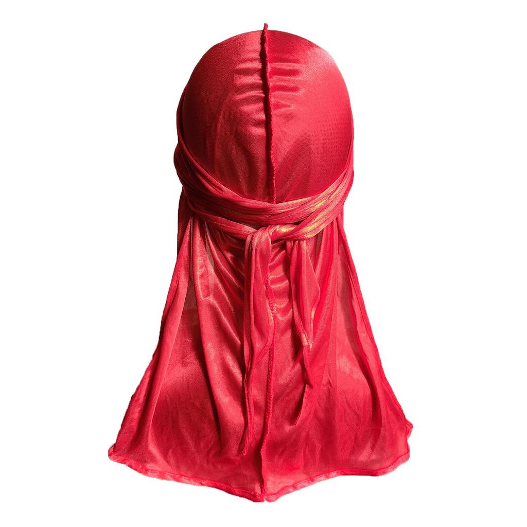 Imitation Silk Edging Long Tail Pirate Hat & Cycling Durag