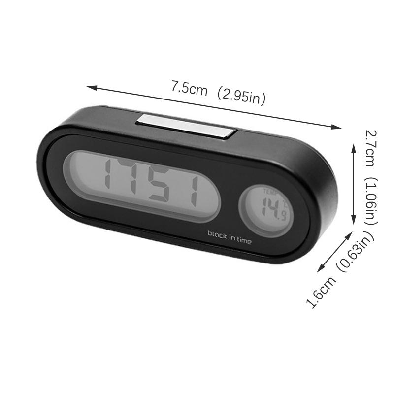 Mini Electronic Car Clock  Auto Clocks Luminous Thermometer Lcd Backlight Digital Display Car Styling Accessories