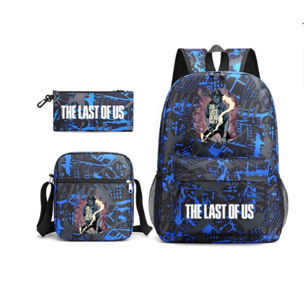 2023 Film and Television Peripheral Printed School Bag 3-piece Casual Pencil Bag Shoulder Bag Double Shoulder Back