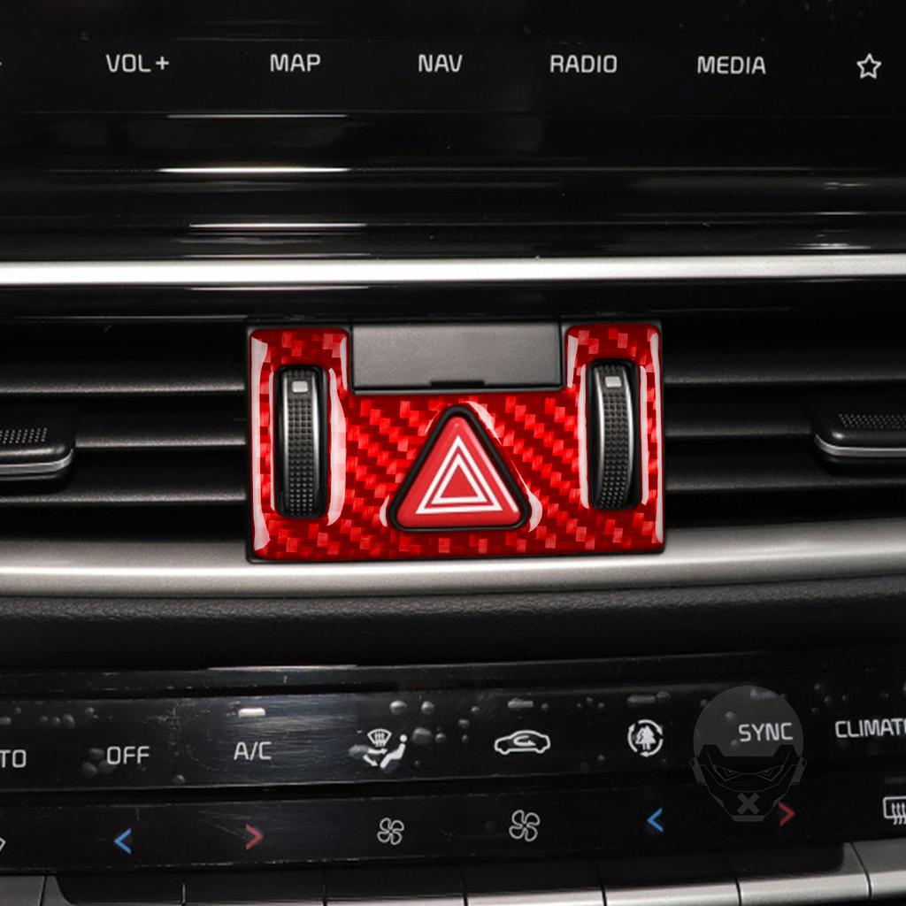For Kia K3 Forte Cerato    Accessories Carbon Fiber Car Interior Warning Light Panel Sticker