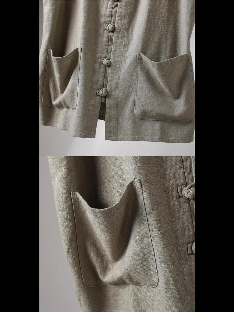 Men's Retro Cotton-Linen Sleeveless Vest