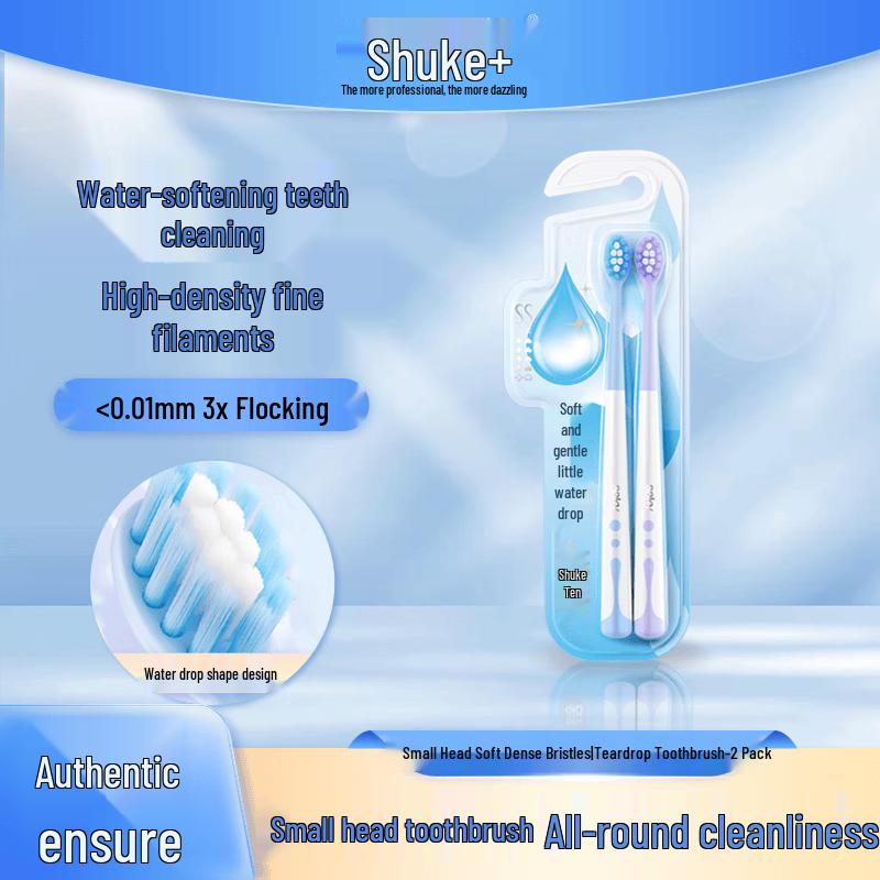 Shuke Water Soft Dense Toothbrush, 6-Pack