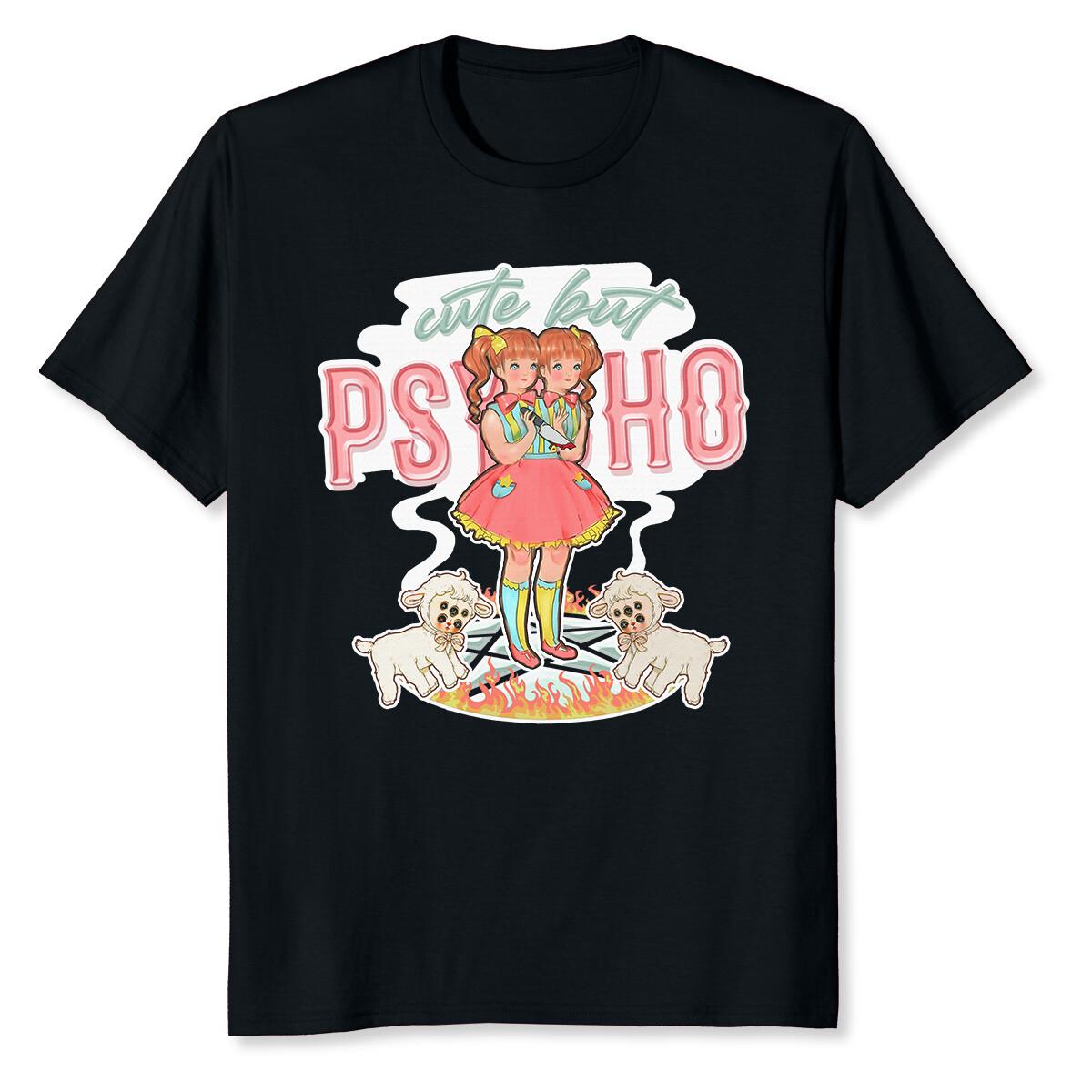 NEW LIMITED Cute But Psycho Pastel Goth Two Headed Girl T-Shirt XL