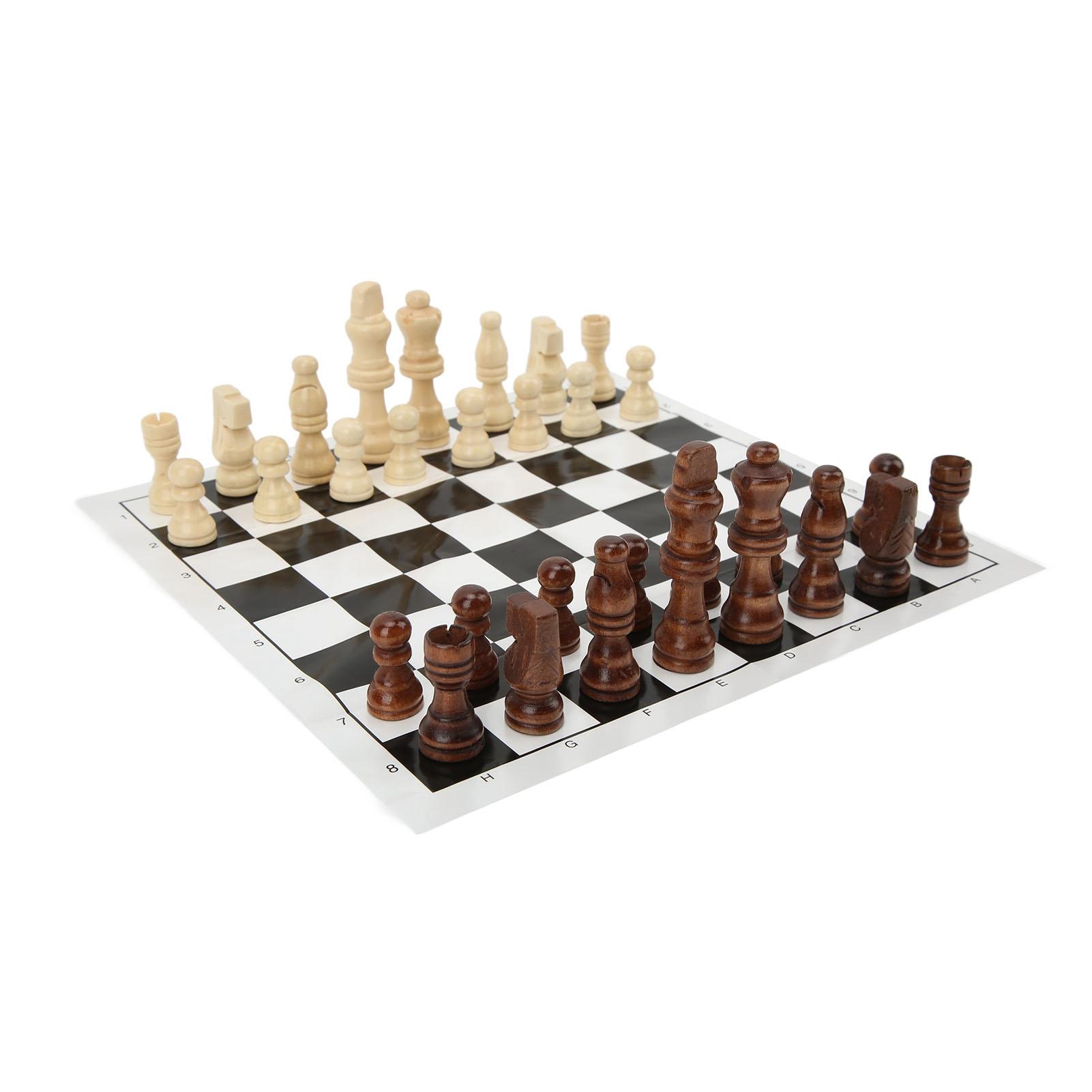 

Folding Chess Board with 32 Pieces Chess Pieces Portable Funny Board Game Chess Sets for Holiday Party