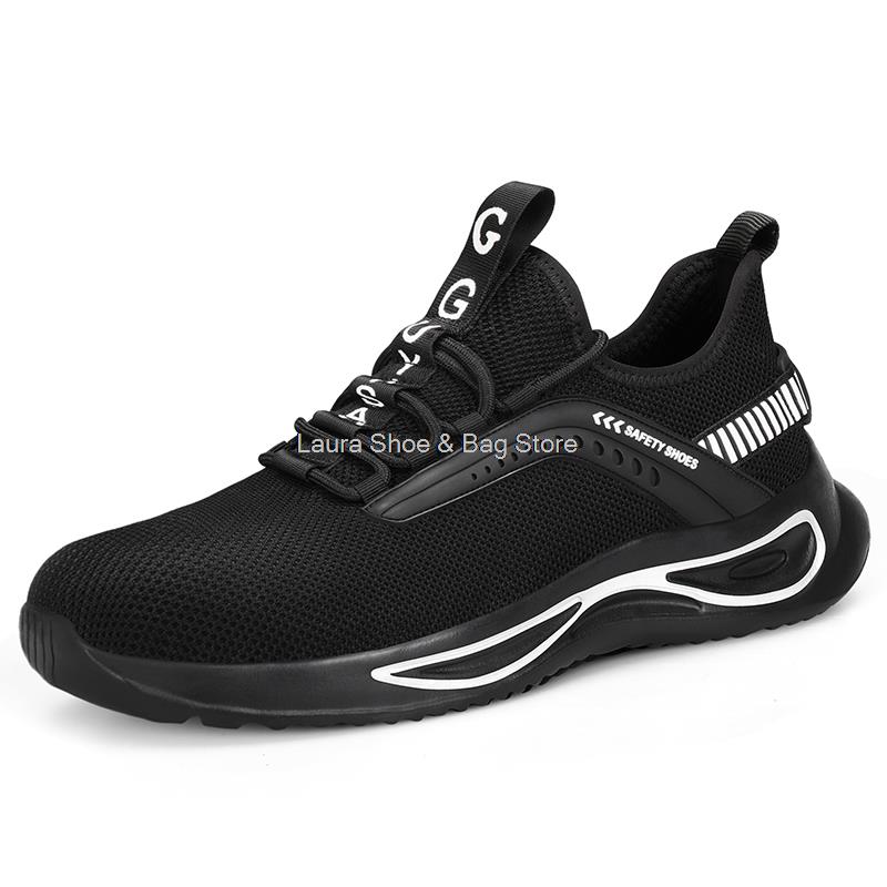 Fashion Lightweight Safety Shoes Men Steel Toe Sneaker Breathable Construction Work Shoes Male Puncture Proof Safety Boots Man Work Boot
