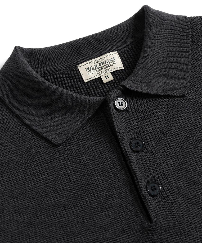 Waildeubeuligseu W23 Knitted Polo Shirt (Ash Black)