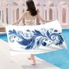 1pc Microfiber Beach Towel with Ocean & Palm Tree Design - Lightweight, Quick-Dry,Absorbent,Sand-Resistant, Perfect for Swimming