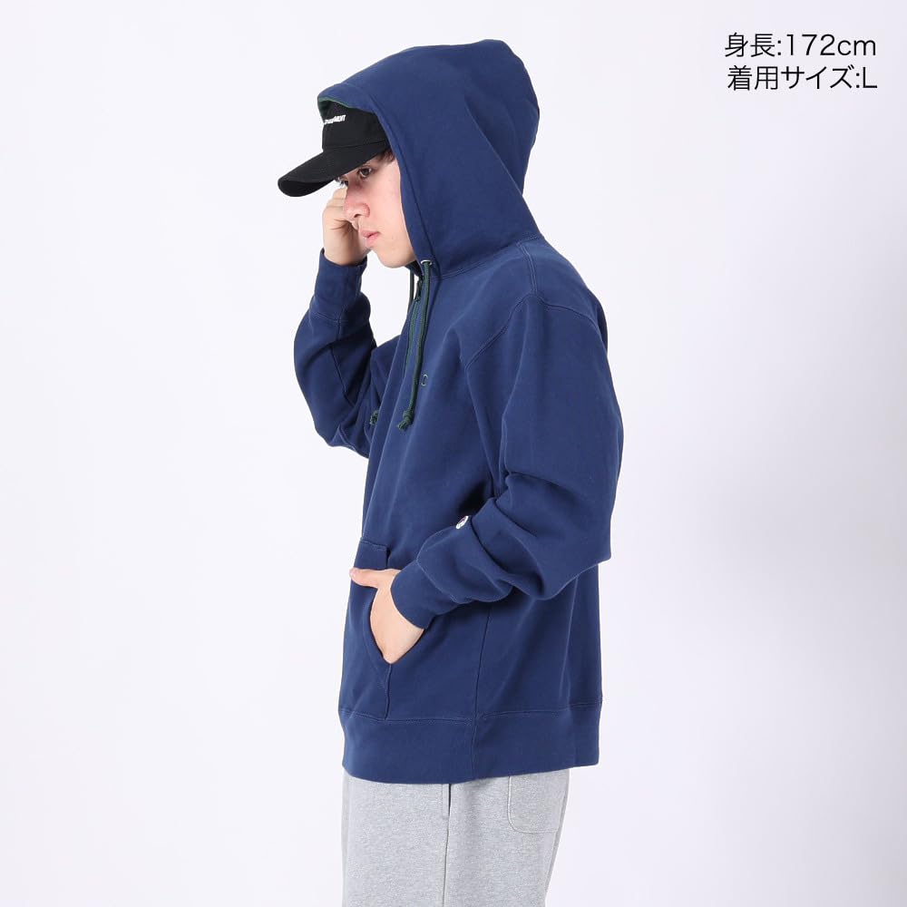 Champion Casual Long Sleeve USA Embroidered Men's Hoodie, 100% Cotton, Logo, Half-Zip Sweatshirt, Navy, C3-Y103