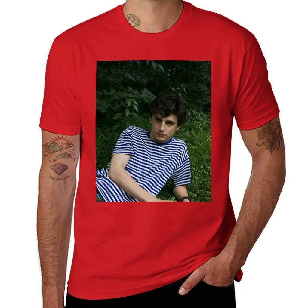 Timothee Chalamet T-Shirt Sports Fans New Edition Quick Drying Funnys Big and Tall T Shirts for Men