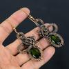 Peridot Earrings Gemstone Jewelry, 999 Copper Wire Wrapped Earrings, Handmade Jewelry Birthstone Earrings, Gift For Him