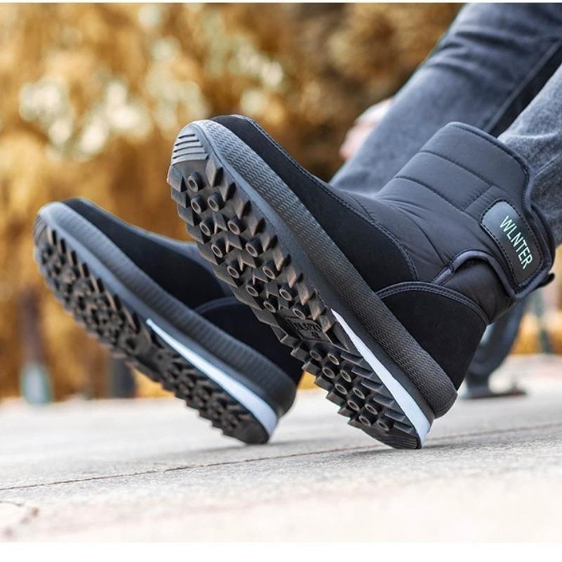 Herr- och damstorlek vintervarma snöstövlar plyschfoder vattentäta ankelstövlar halkfria utomhusskor vandring bergsklättring sport arbetsstövlar