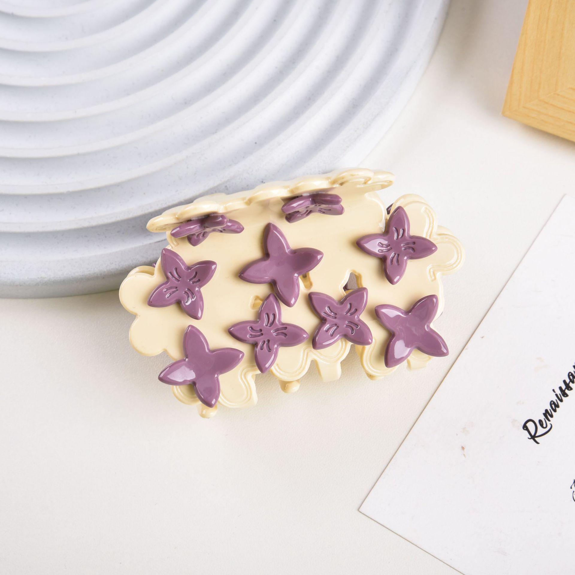 

Облако Цветочный Пэчворк Ацетатный Зажим для Волос Акула - Милая Заколка для Волос для Прически Пучок