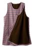 Warm Size LL Fleece-lined Side-button Apron, Wine-themed,