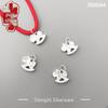 Bracelet avec pendentif cheval rétro en argent sterling avec design 3D - Accessoire style chinois en argent pur