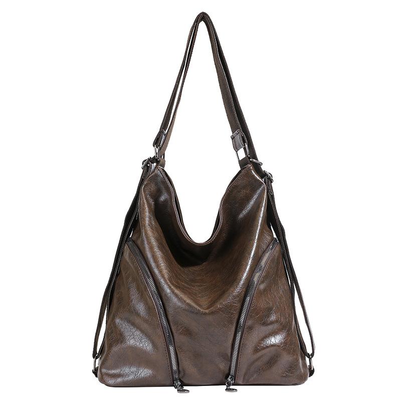 

Жіноча одноплечова багатоцільова сумка-тоут на подвійному плечі з діагональним ременем і великою місткістю, повсякденний дорожній рюкзак кабас